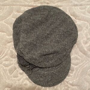 August Hat Gray Boucle Conductor Cap
